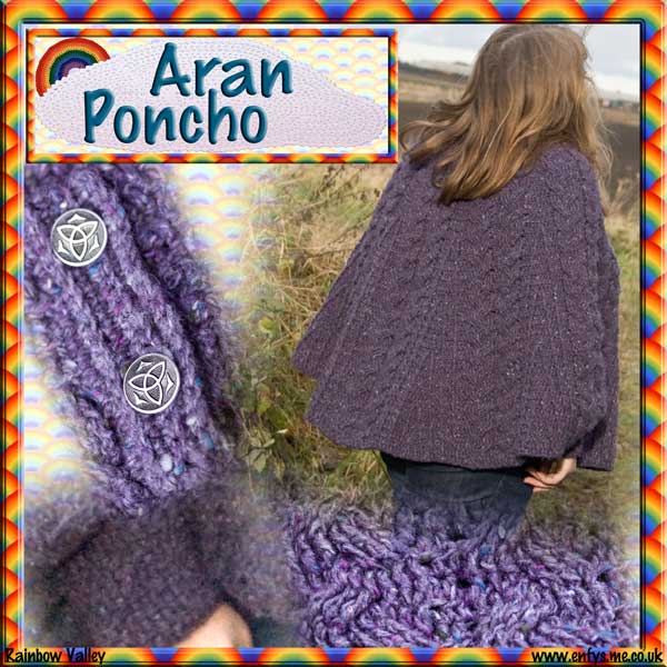 Aran Poncho crochet pattern