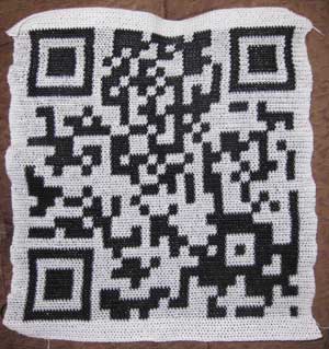Crocheted QR Code