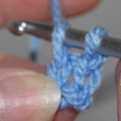 Foundation Double Crochet step 7